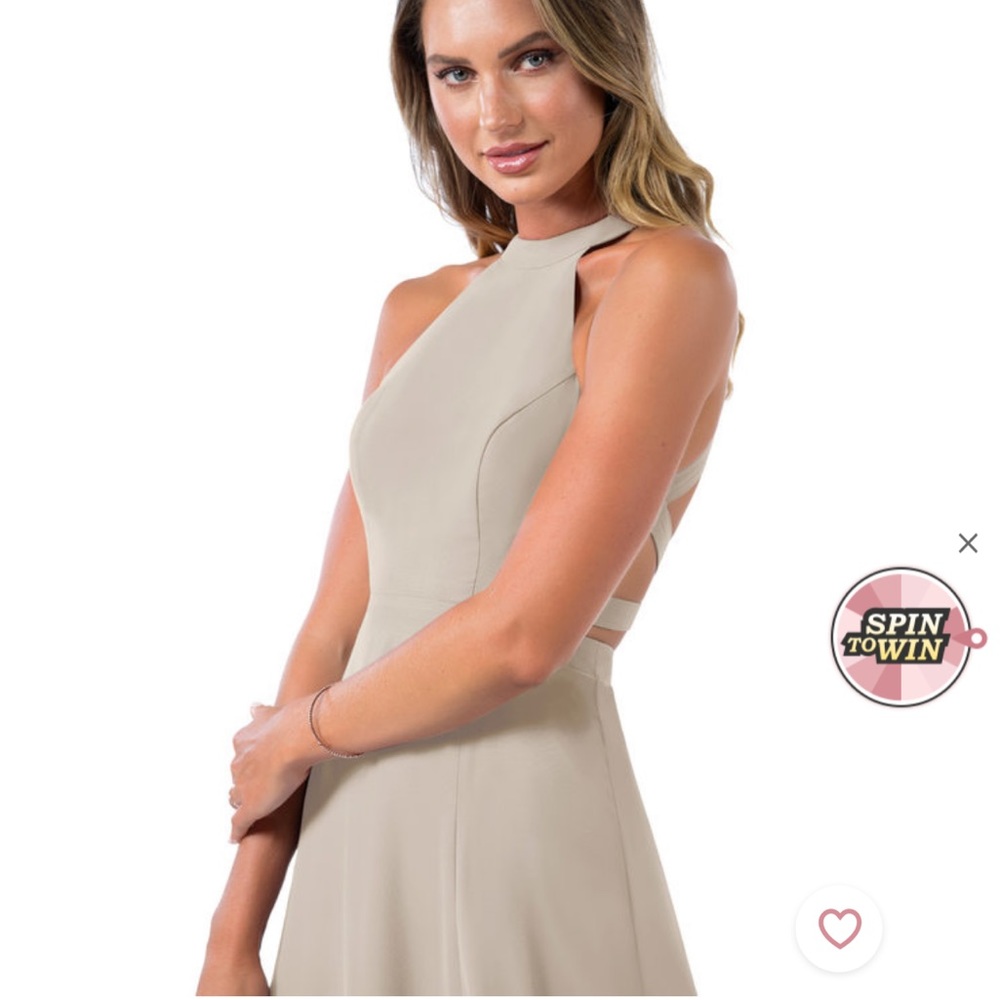 Azazie taupe bridesmaid dress - Picture 12 of 14